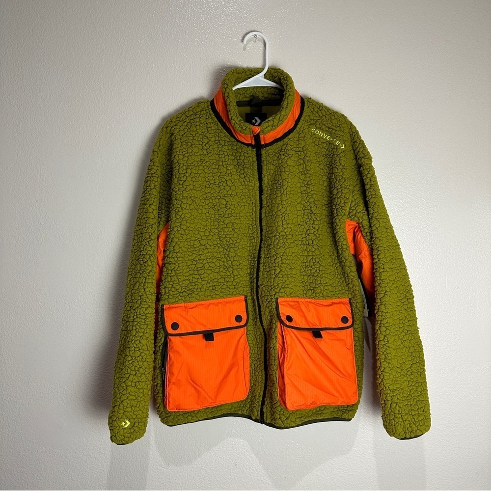Converse Turtleneck Counter Climate Sherpa Jacket Size Medium